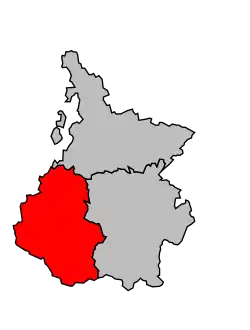 Locatie van het arrondissement in departement