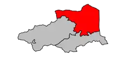 Locatie van het arrondissement in departement