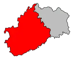 Locatie van het arrondissement in departement