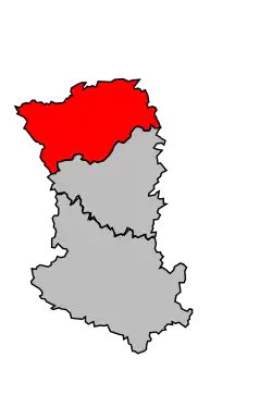 Locatie van het arrondissement in departement