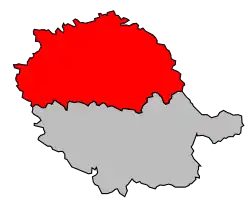 Locatie van het arrondissement in departement