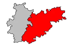 Locatie van het arrondissement in departement