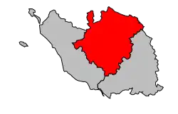 Locatie van het arrondissement in departement