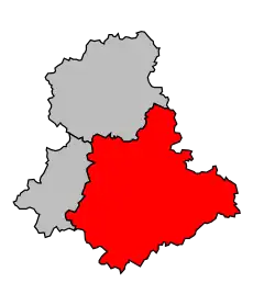 Locatie van het arrondissement in departement