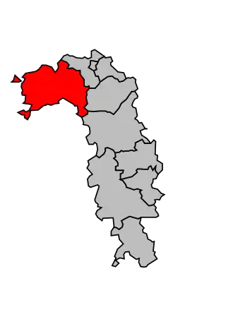 Locatie van het kanton