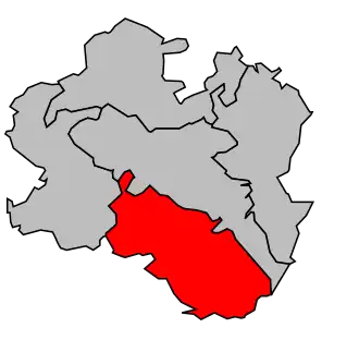 Locatie van het kanton