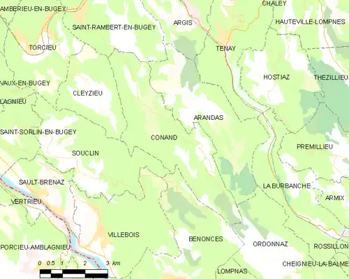 Detailkaart van de gemeente