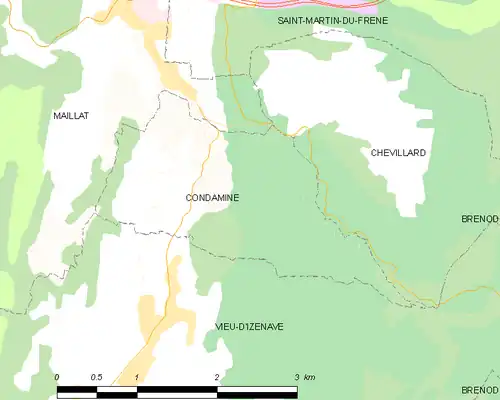 Detailkaart van de gemeente