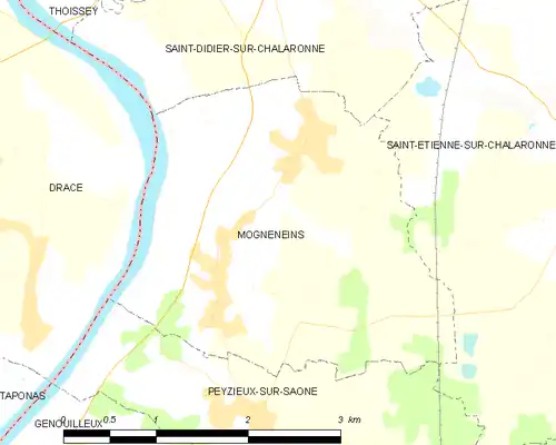 Detailkaart van de gemeente