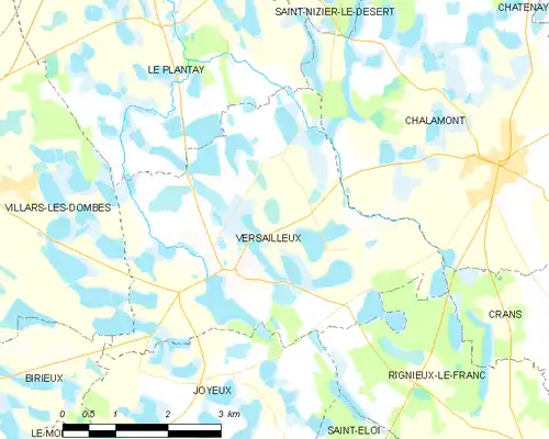 Detailkaart van de gemeente