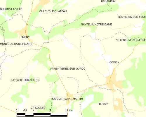 Detailkaart van de gemeente