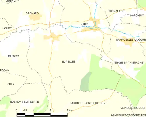 Detailkaart van de gemeente