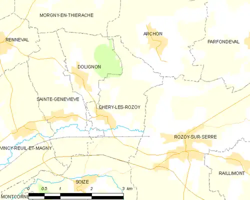 Detailkaart van de gemeente