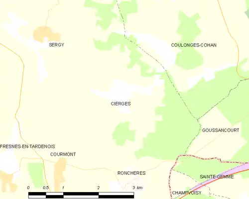 Detailkaart van de gemeente