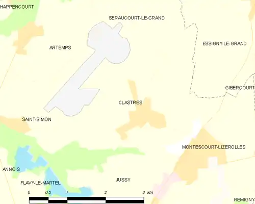 Detailkaart van de gemeente