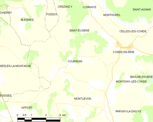 Detailkaart van de gemeente