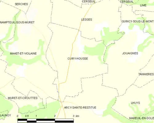 Detailkaart van de gemeente