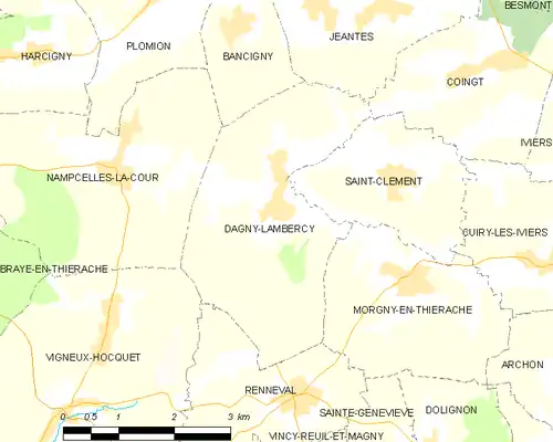 Detailkaart van de gemeente