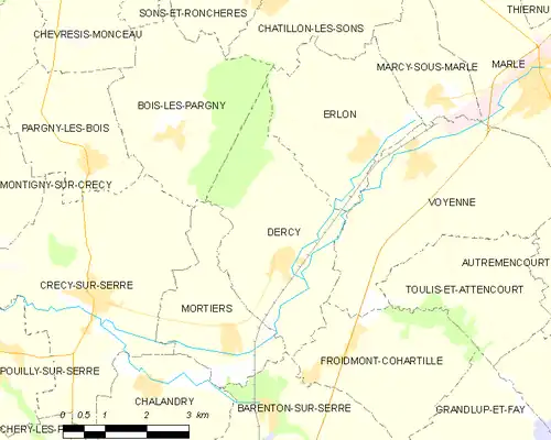 Detailkaart van de gemeente