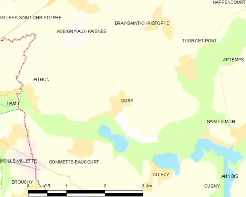 Detailkaart van de gemeente