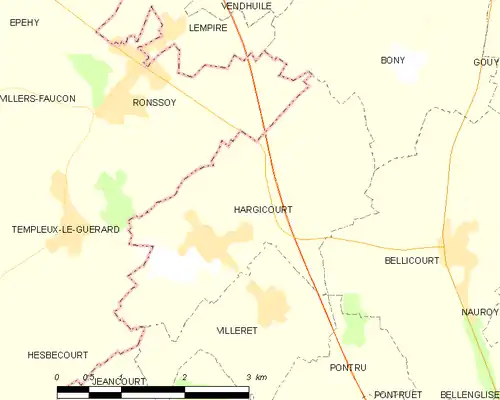 Detailkaart van de gemeente