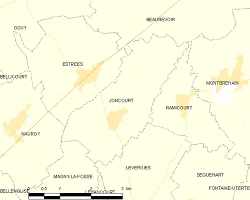 Detailkaart van de gemeente