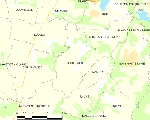 Detailkaart van de gemeente