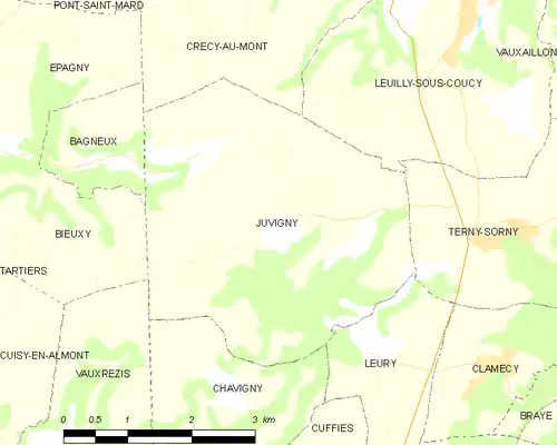 Detailkaart van de gemeente