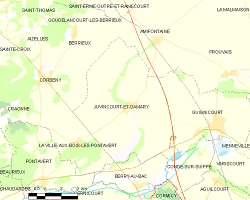 Detailkaart van de gemeente