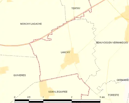 Detailkaart van de gemeente