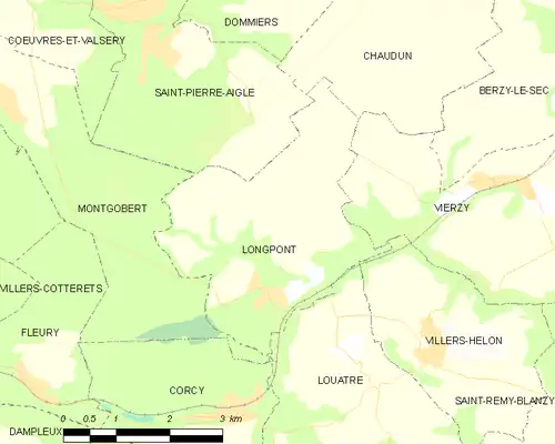 Detailkaart van de gemeente