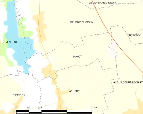 Detailkaart van de gemeente