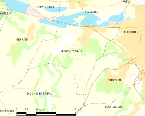 Detailkaart van de gemeente