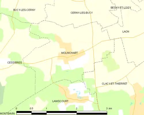 Detailkaart van de gemeente