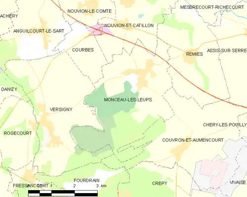 Detailkaart van de gemeente