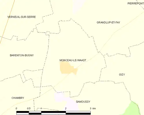 Detailkaart van de gemeente