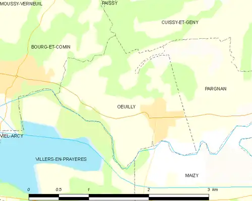 Detailkaart van de gemeente