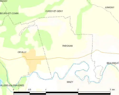 Detailkaart van de gemeente