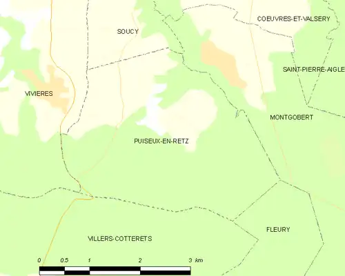 Detailkaart van de gemeente