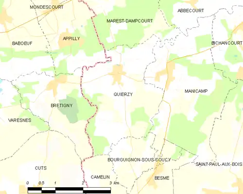 Detailkaart van de gemeente