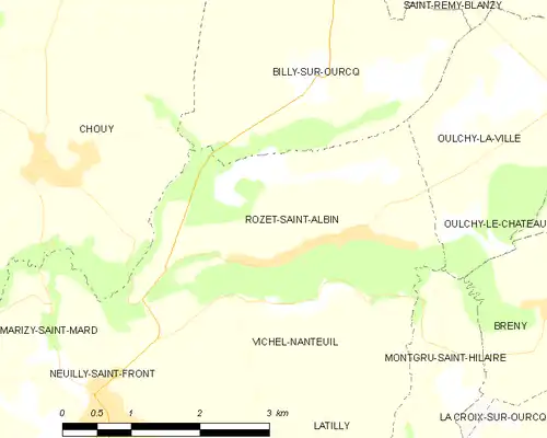 Detailkaart van de gemeente