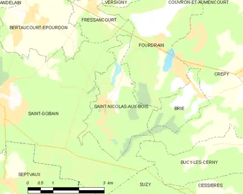 Detailkaart van de gemeente