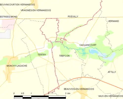 Detailkaart van de gemeente