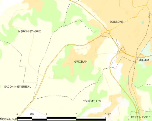 Detailkaart van de gemeente