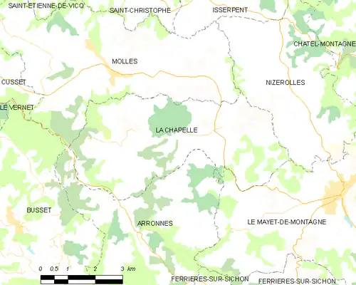 Detailkaart van de gemeente