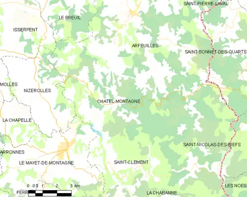 Detailkaart van de gemeente