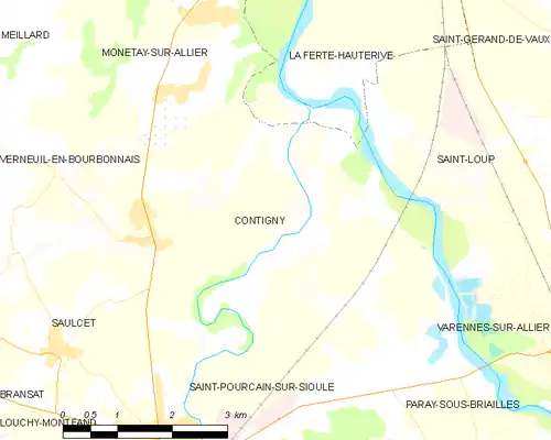 Detailkaart van de gemeente