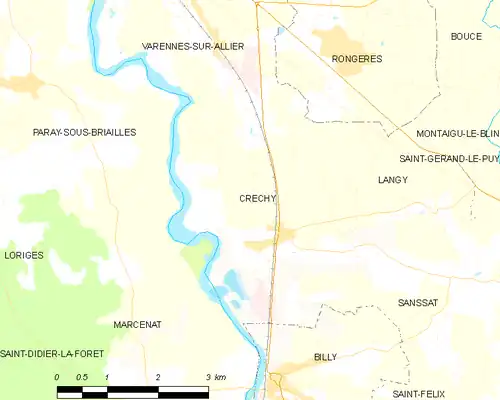 Detailkaart van de gemeente