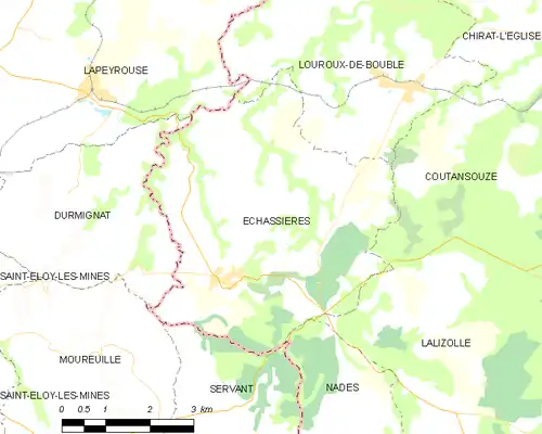 Detailkaart van de gemeente