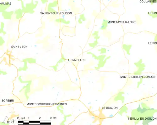 Detailkaart van de gemeente